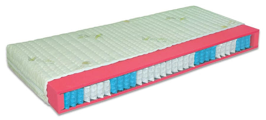 Springmadras 19 cm med Aloe Vera betræk og posefjedre (7 zoner) - i specialmål