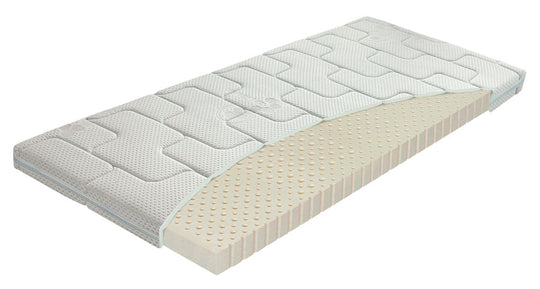 OUTLET // Topmadras 90 x 200 x 6 cm med antibakterielt betræk og fyld af latex (7 zoner)