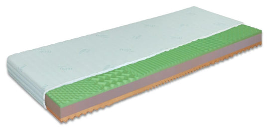 PUR skum madras 16 cm med 5 zoner og Fresh Active betræk - i specialmål