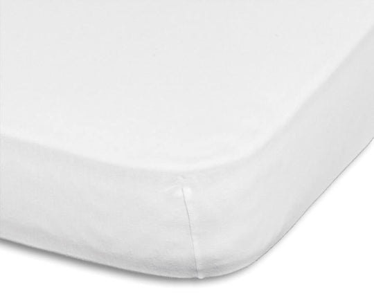 Jersey stræklagen - hvid - flere størrelser - 100 % bomuld