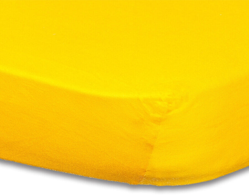 Jersey junior stræklagen - gul - børnestørrelse - 100 % bomuld - detalje