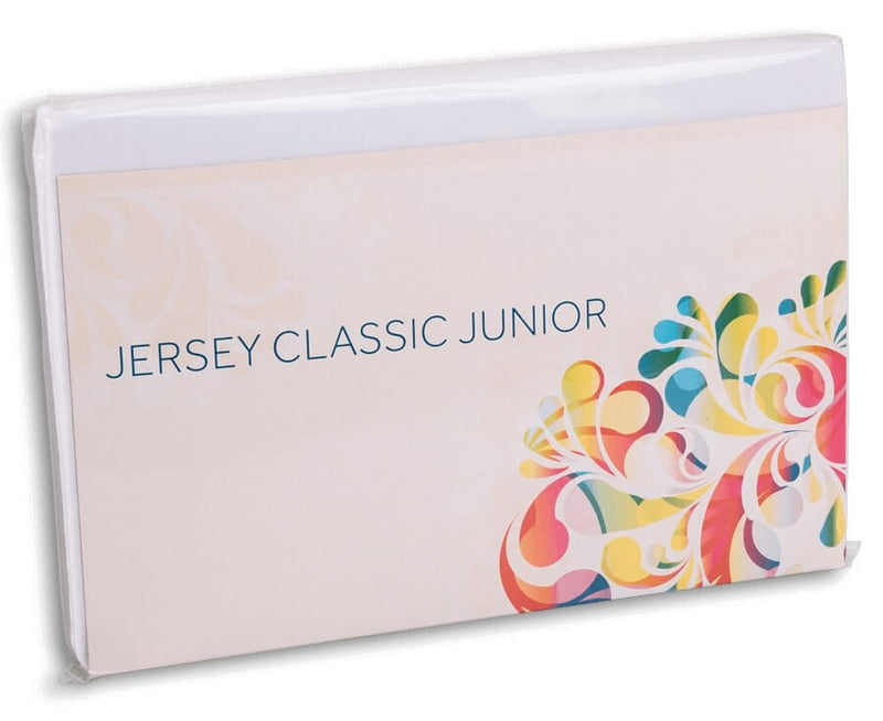 Jersey junior stræklagen - hvid - børnestørrelse - 100 % bomuld - i emballage