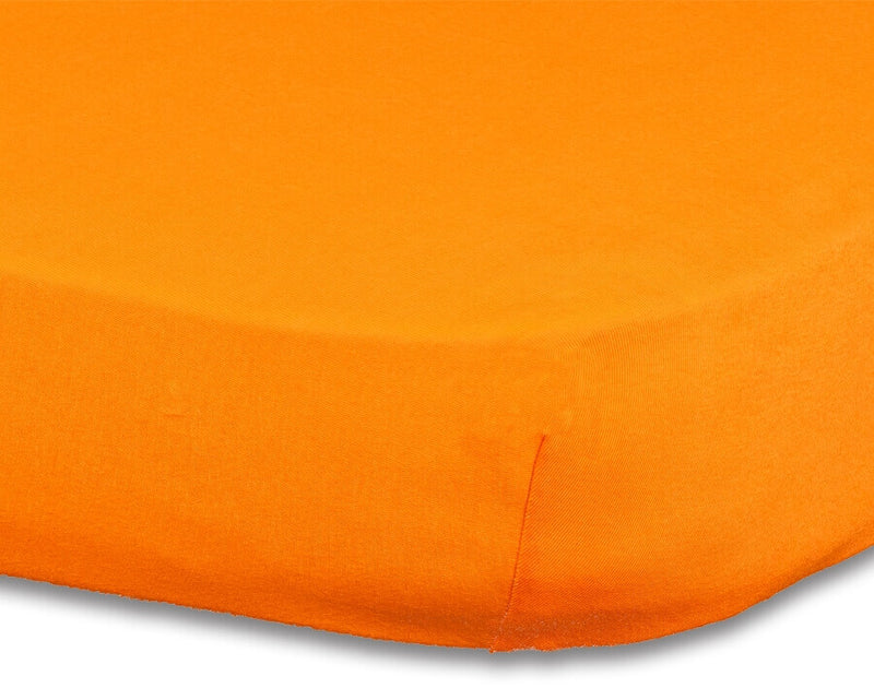 Jersey junior stræklagen - orange - børnestørrelse - 100 % bomuld - detalje